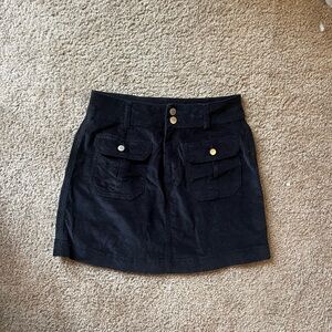 Love, Fire Black Corduroy Skirt
